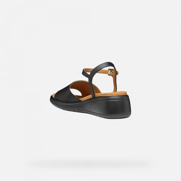  Damensandalen GEOX MELICONIA SCHWARZ 