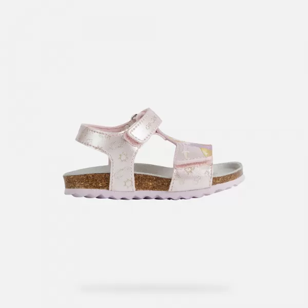  Sandalen für Mädchen GEOX CHALKI HELLROSA 