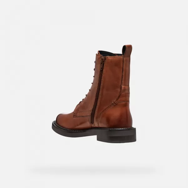  Damen-Stiefeletten GEOX G004555 HELLBRAUN 