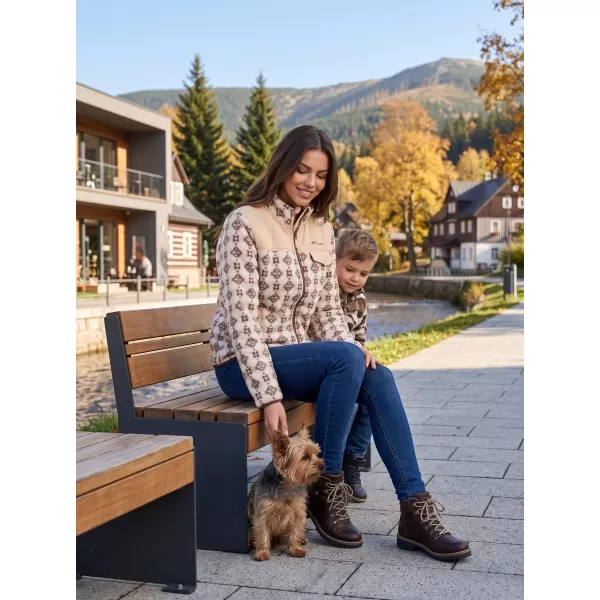  Fleece-Sweatshirt für Damen ALTISPORT GENESIS BEIGE 