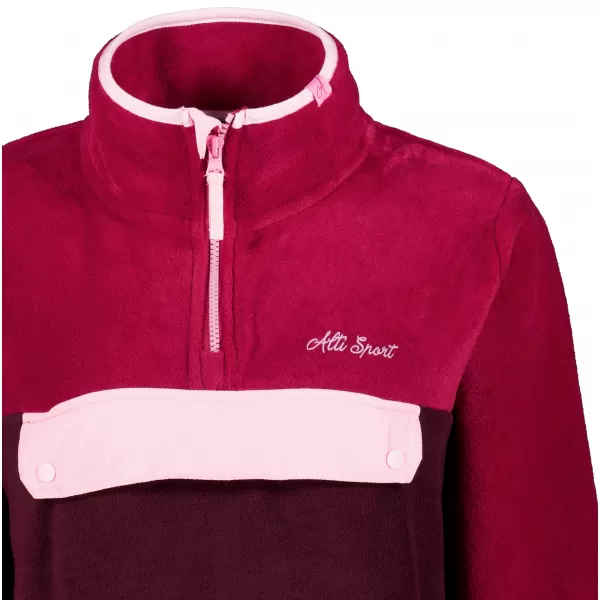  Fleece-Sweatshirt für Damen ALTISPORT GEMMY BURGUND 
