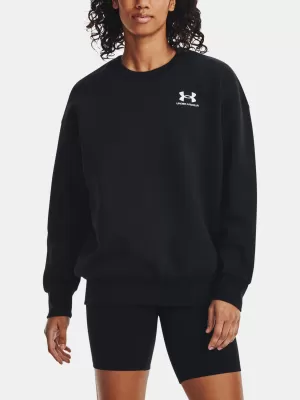Damen-Sweatshirt UNDER ARMOUR ESSENTIAL FLC OS CREW 1379475-001 SCHWARZ
