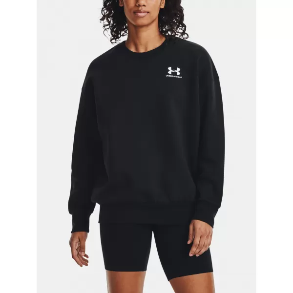  Damen-Sweatshirt UNDER ARMOUR ESSENTIAL FLC OS CREW 1379475-001 SCHWARZ 