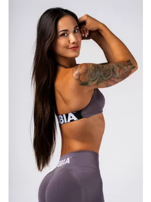 Nahtloser Lift-up-Sport-BH FLOW SEAMLESS 495 DARK GREY Nebbia