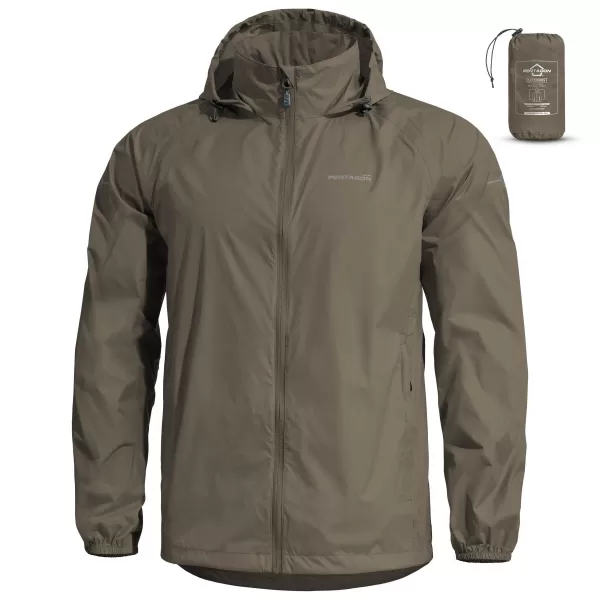  Herrenjacke PENTAGON CLOUDBURST PACKABLE MENS RAIN JACKET K07019 BRAUNGRAU 