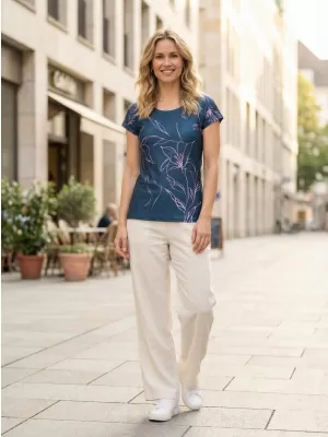 Damen Freizeitshirt Premium ALTISPORT VOJ/ALW100TR06 DUNKELBLAU/ROSA