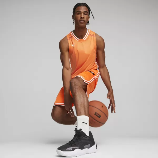  Herren-Tanktop PUMA HOOPS TEAM GAME JERSEY 67662808 GOLDENER MOHN 