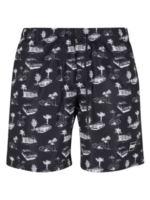 Badeshorts URBAN CLASSICS TB2679 SCHWARZ/WEIß