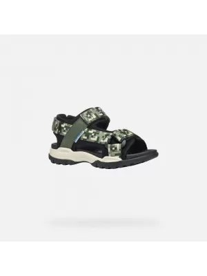 Sandalen für Jungen GEOX BOREALIS DUNKELGRÜN
