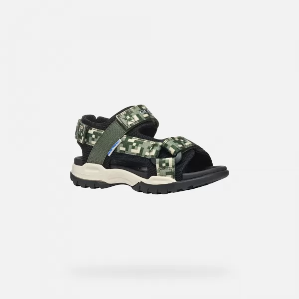  Sandalen für Jungen GEOX BOREALIS DUNKELGRÜN 