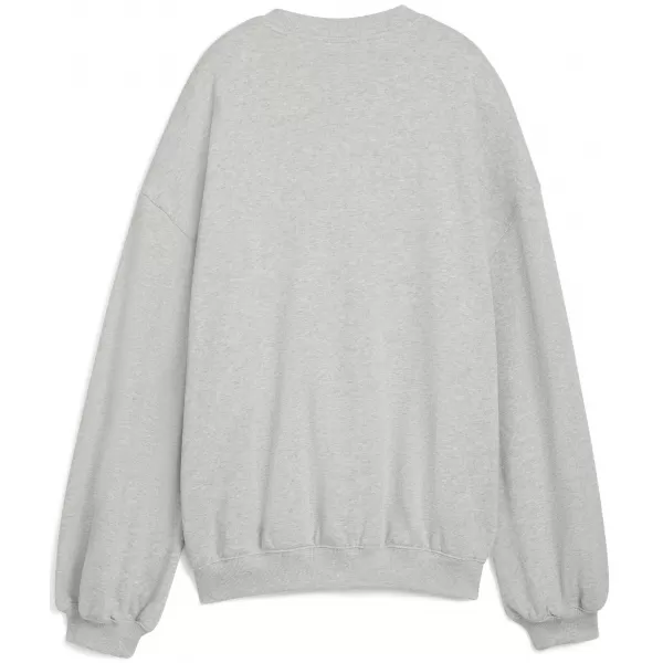  Damen Sweatshirt PUMA X ROSÉ OVERSIZED CREW 63380310 FLACHE HELLGRAUE HEATHER 