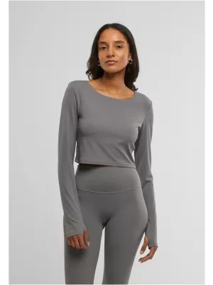Damen-T-Shirt URBAN CLASSICS TB7807 SENIOR GRAU