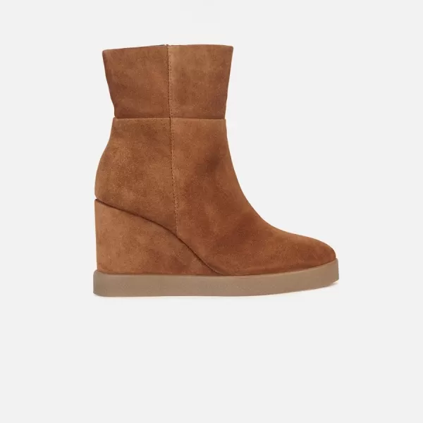  Damen-Stiefeletten GEOX ELIDEA WEDGE BRAUN 