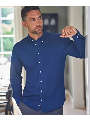 Herrenhemd TEE JAYS | TJ 4002 INDIGOBLAU