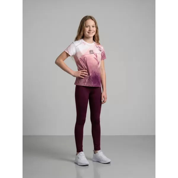  Funktionaler t -Shirt -Prämie von Kindern ALTISPORT VOJ/ALK083TR01 WEIß -PINK 