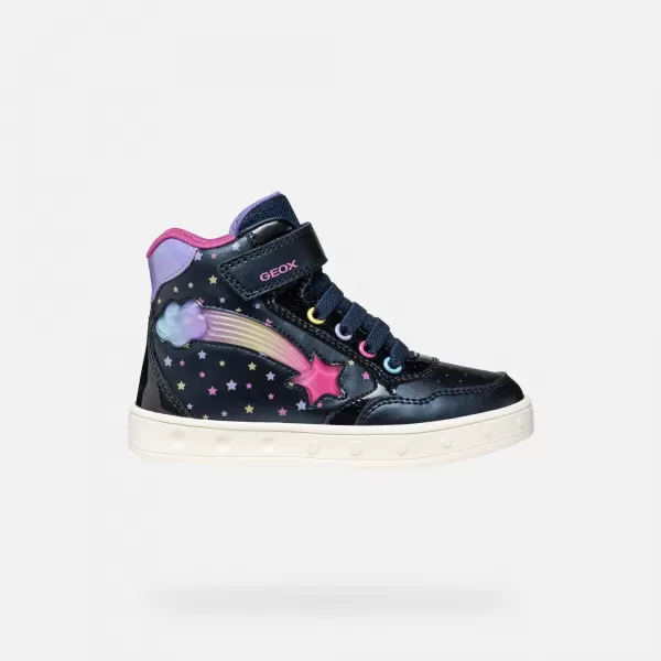  Mädchen-Sneaker GEOX SKYLIN J568WB0PVKCC4243 DUNKELBLAU 