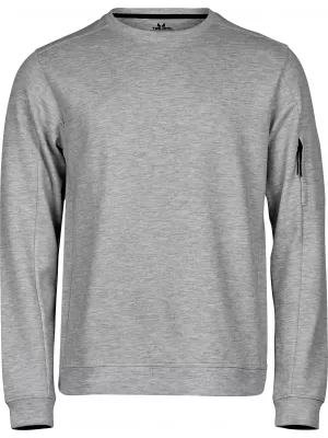 Herren-Sweatshirt TEE JAYS | TJ 5700 GRAU MELIERT