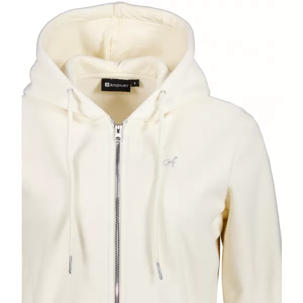  Premium-Fleece-Sweatshirt für Damen ALTISPORT LIALA BÍLÁ/KRÉMOVÁ WEIß 