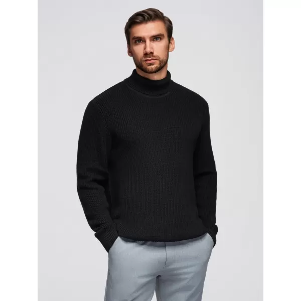  Herrenpullover OMBRE OM-SWTN-0162 SCHWARZ 