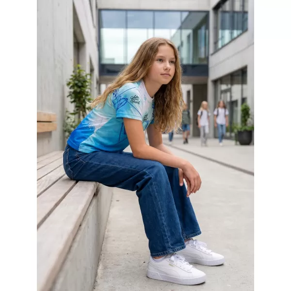  Funktionaler t -Shirt -Prämie von Kindern ALTISPORT VOJ/ALK083TR01 WEIß -BLAU 