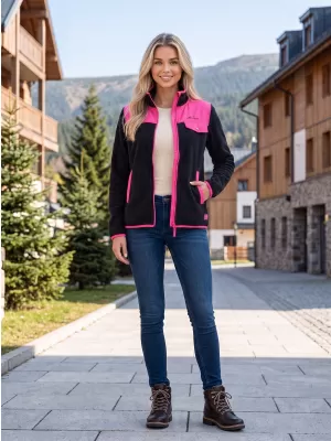 Fleece-Sweatshirt für Damen ALTISPORT GENESIS SCHWARZ