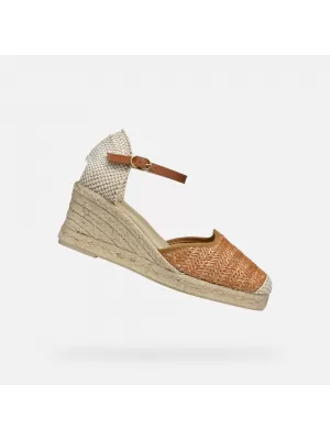 Damensandalen GEOX GELSA LOW HELLBRAUN