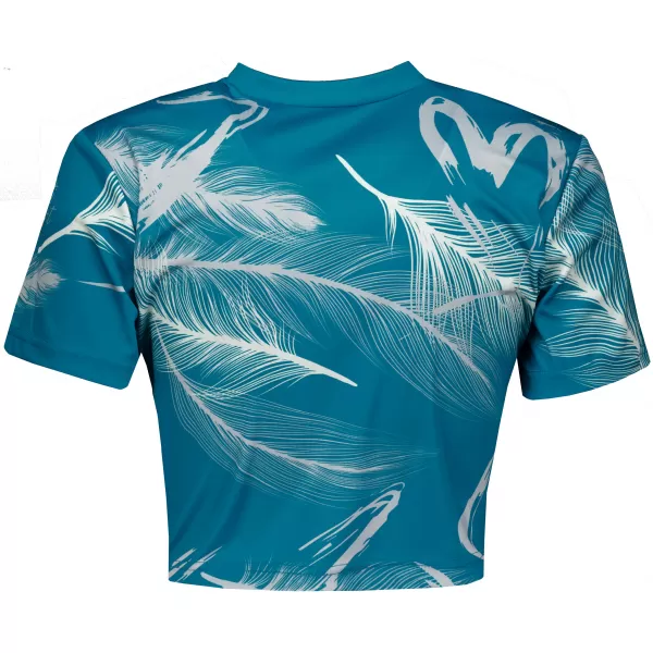  Premium-Crop-Top für Damen ALTISPORT VOJ/ALW001TR07 EMERALD/ŠEDÁ SMARAGD/GRAU 