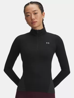 Damen-T-Shirt UNDER ARMOUR UA VANISH SEAMLESS 1/4 ZIP 6000644-003 SCHWARZ