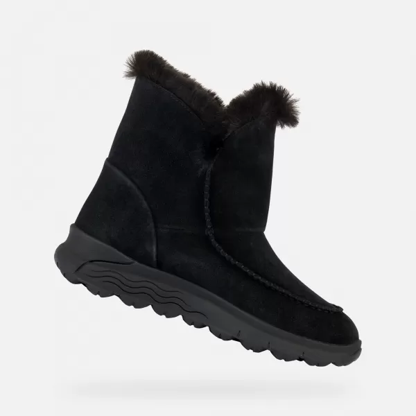  Damen-Stiefeletten GEOX SPHERICA 4X4 B ABX SCHWARZ 