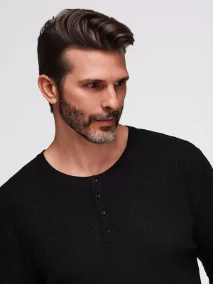 Herrenpullover OMBRE OM-SWSW-0182 SCHWARZ