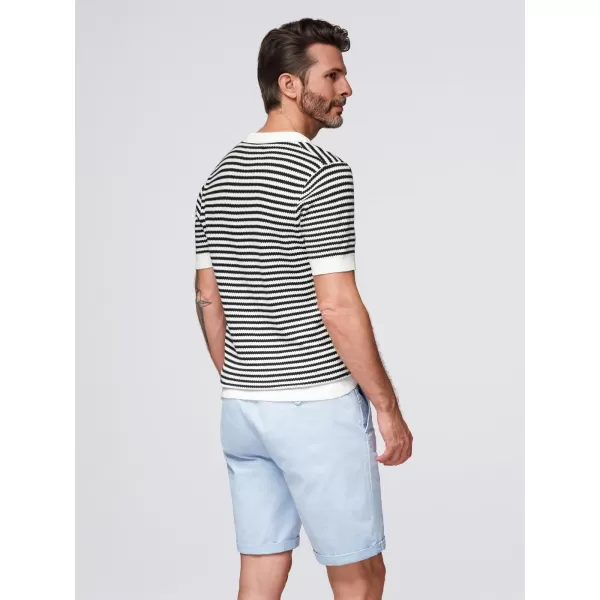  Herren t -Shirt OMBRE OM-POSS-0161 SCHWARZ UND WEIß 