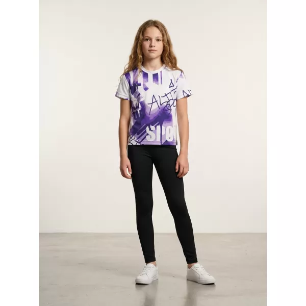  Funktionaler t -Shirt -Prämie von Kindern ALTISPORT VOJ/ALK076TR01 VIOLETT/WEIß 