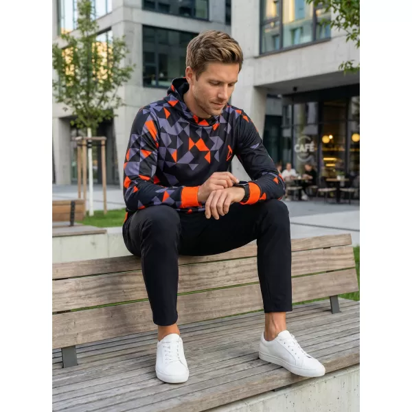  Hochwertiges Funktions-Sweatshirt für Herren ALTISPORT VOJ/ALM108MI01 SCHWARZ-ORANGE 