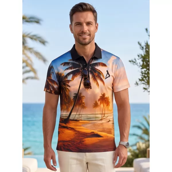 Herren-Funktions-T-Shirt mit Premium-Kragen ALTISPORT VOJ/ALM116TR05 PALMEN 