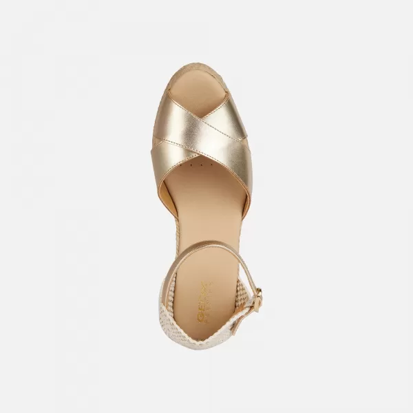  Damensandalen GEOX GELSA LOW GOLDEN 