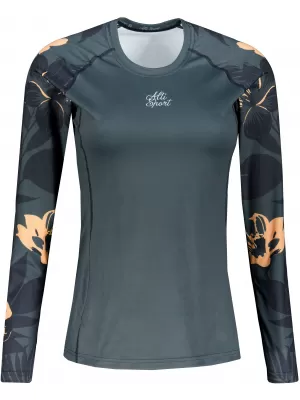 Frauen funktionales t -Shirt mit langen Ärmeln Premium ALTISPORT VOJ/ALW115TR03 DUNKELGRAU