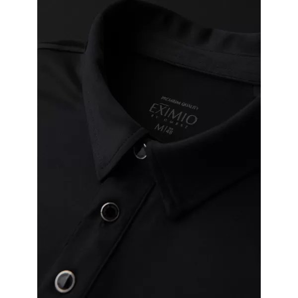 Herren t -Shirt mit einem Kragen OMBRE OM-POSS-0150 SCHWARZ 
