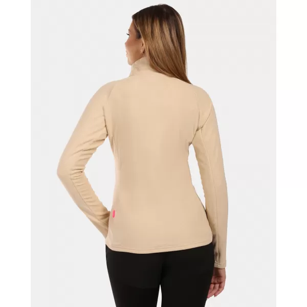  Fleece-Sweatshirt für Damen KILPI GLAMER-W ZL0210KI BEIGE 
