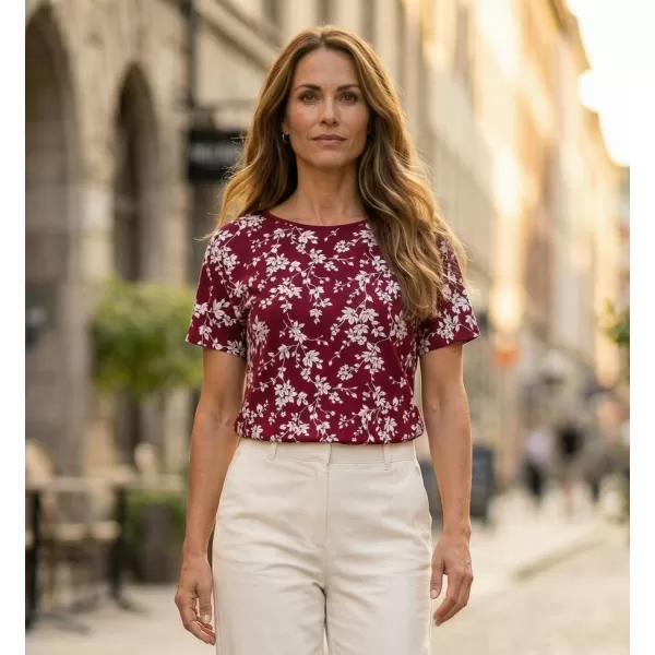  Damen-T-Shirt ALTISPORT GYLDA BURGUND 