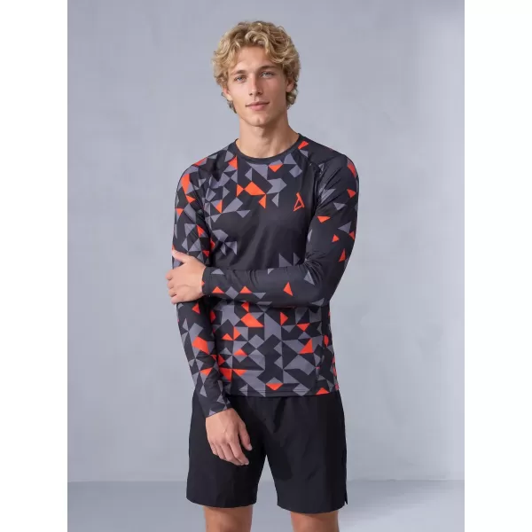  Hochwertiges funktionelles Kompressionsshirt für Herren ALTISPORT VOJ/ALM108TR03 SCHWARZ-ORANGE 