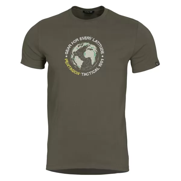  T-Shirt PENTAGON GLOBE T-SHIRT K09055 BRAUNGRAU 