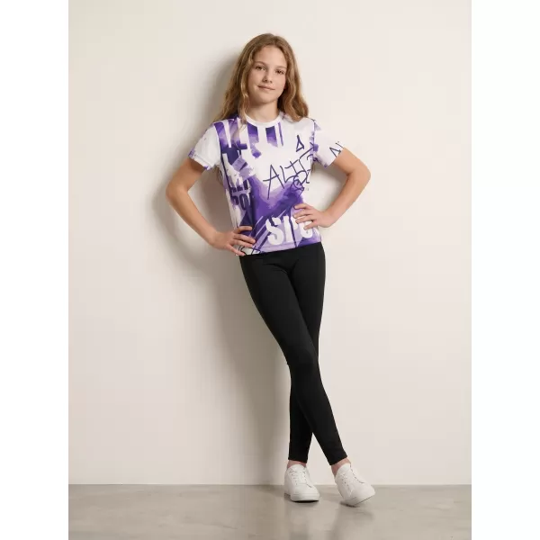  Funktionaler t -Shirt -Prämie von Kindern ALTISPORT VOJ/ALK076TR01 VIOLETT/WEIß 