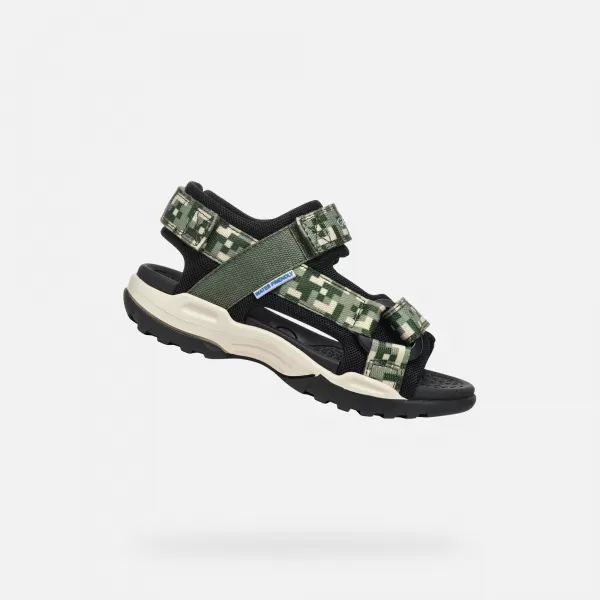  Sandalen für Jungen GEOX BOREALIS DUNKELGRÜN 