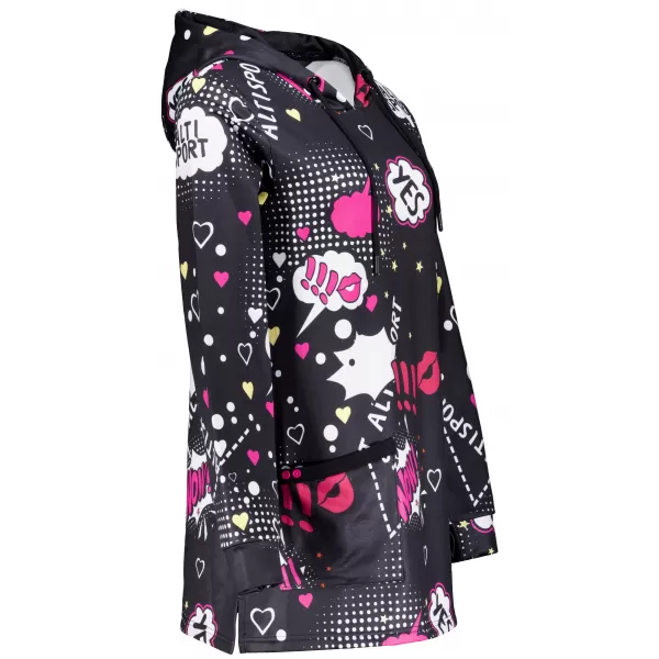  Damen-Sweatshirt ALTISPORT GITA SCHWARZ/ROSA 