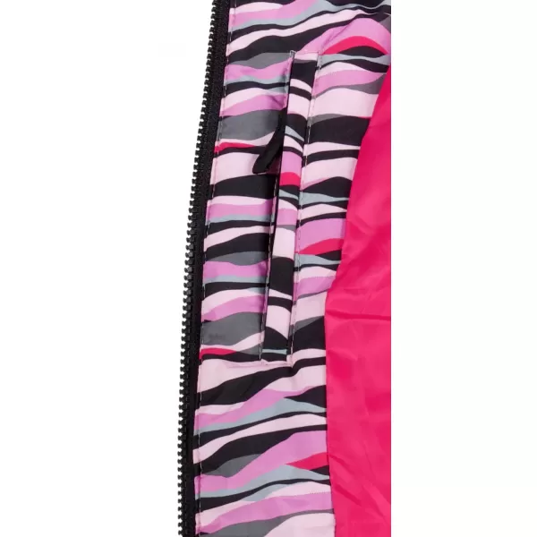  Winterjacke für Damen ALTISPORT GARDIN SCHWARZ/ROSA 