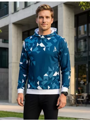Hochwertiges Funktions-Sweatshirt für Herren ALTISPORT VOJ/ALM108MI01 MARINE-WEIß