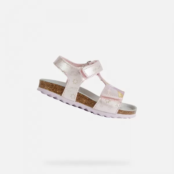  Sandalen für Mädchen GEOX CHALKI HELLROSA 