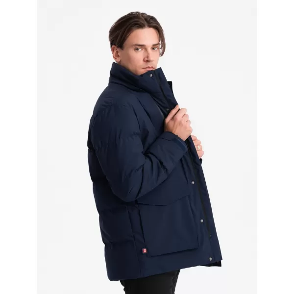  Herren-Winterjacke OMBRE OM-JAHP-0306 MARINEBLAU 