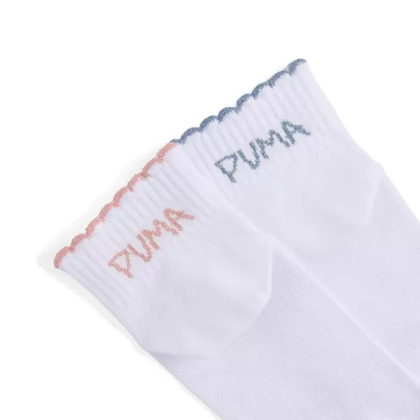  Socken PUMA GIRLS SCALLOP EDGE QUAR 94723501 WEIß/ROSA 