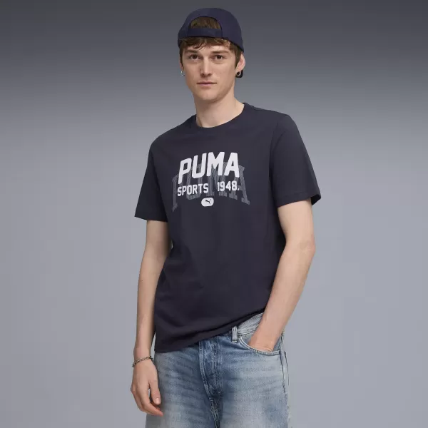  Hemd PUMA GRAPHIC VARSITY TEE 68803516 NEUE MARINE 